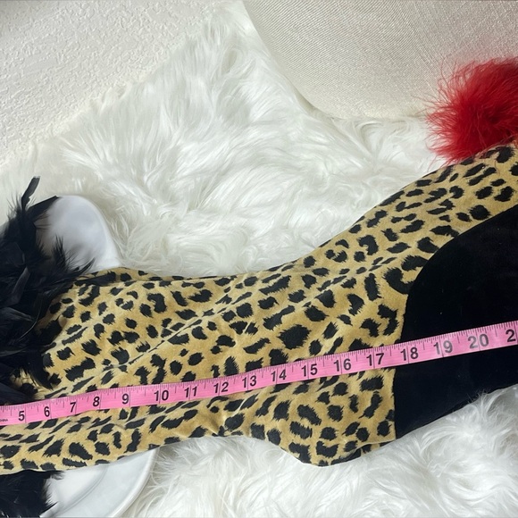 Stocking 🎄🎅🏼VINTAGE Oi San Francisco Leopard and Feather Stocking - Picture 7 of 10